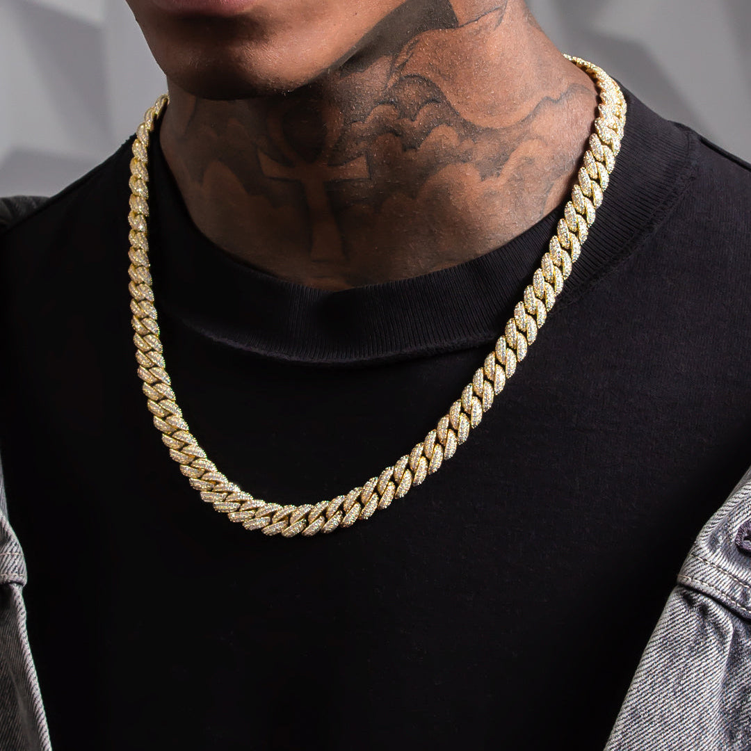 10mm Iced Miami Cuban Link Chain in by King Ice