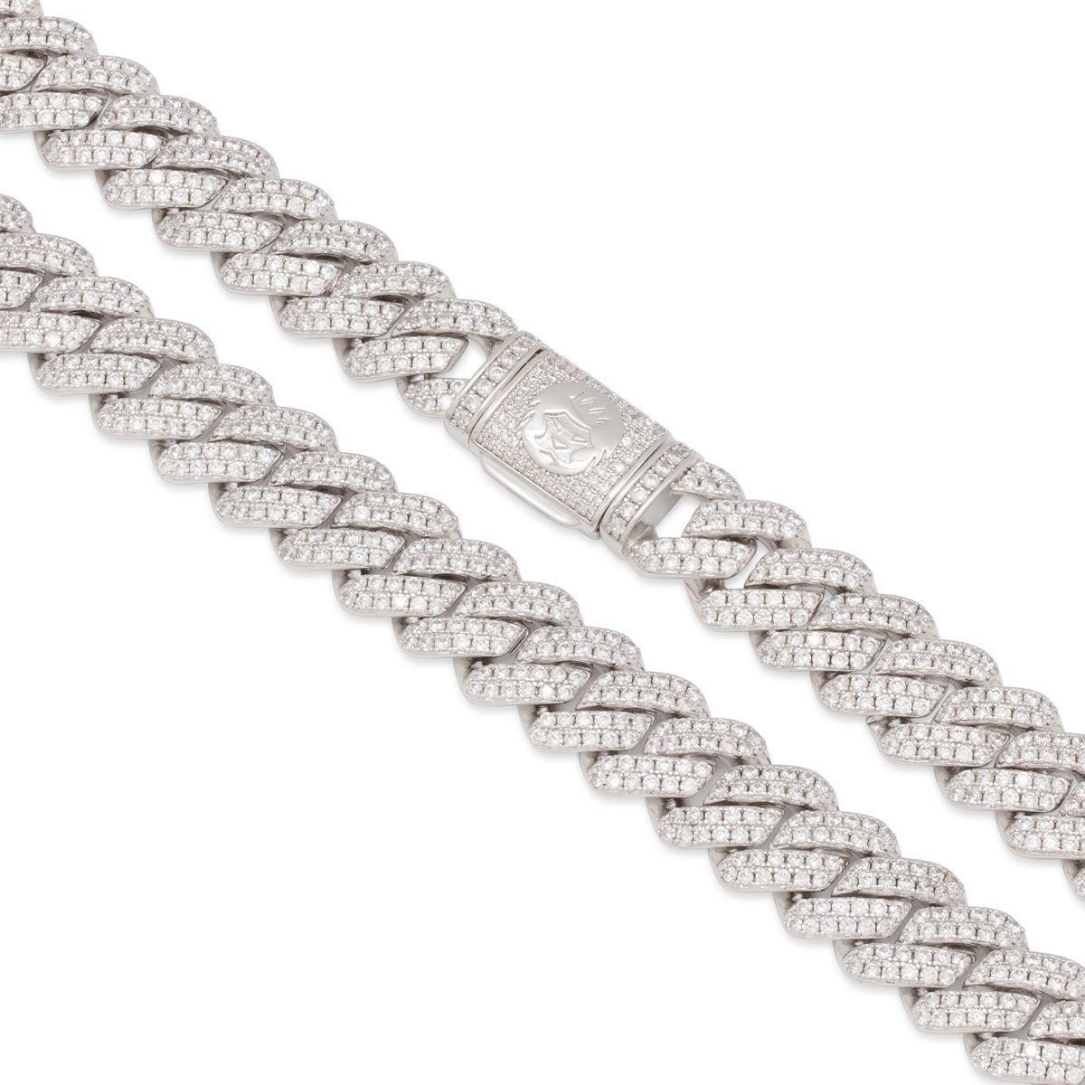 12mm Iced Diamond Cut Miami Cuban Link Chain in by King Ice