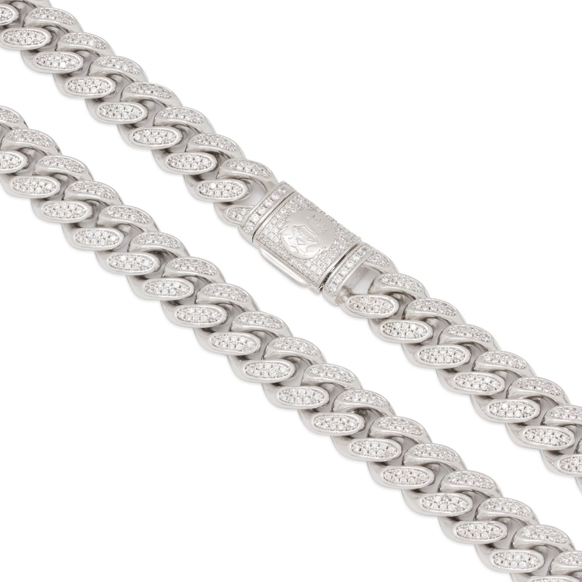 12mm Iced Miami Cuban Link Chain in by King Ice