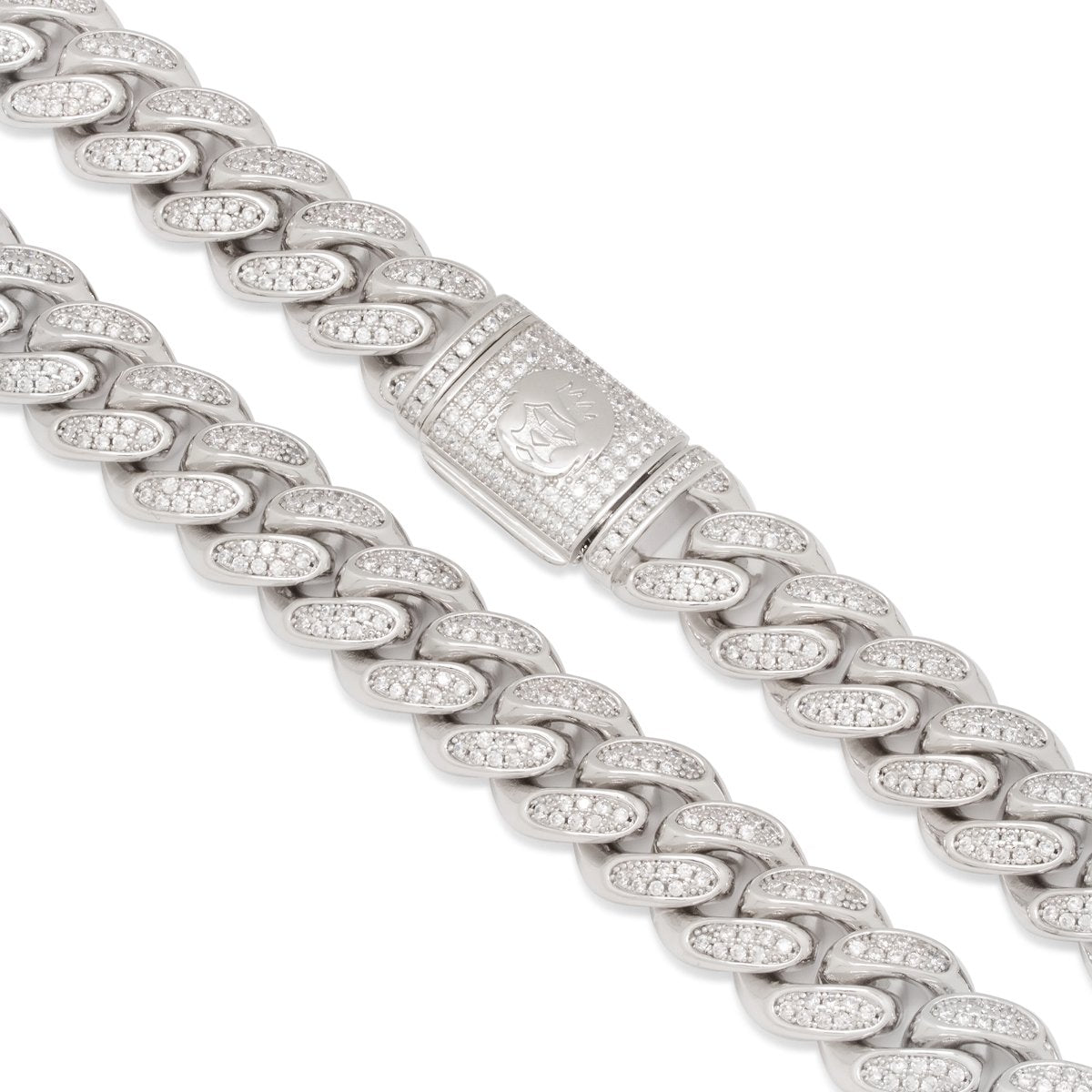 15mm Iced Miami Cuban Link Chain in by King Ice