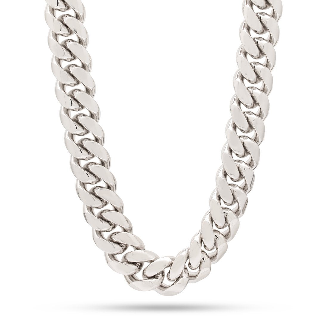 16mm Miami Cuban Link Chain in Gold Plated / White Gold / 18" by King Ice