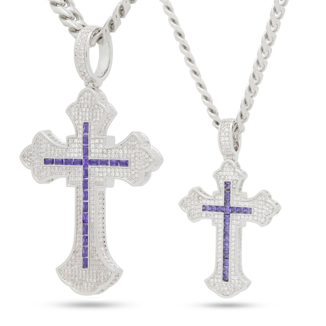 Fleur de Lis Cross Necklace in by King Ice
