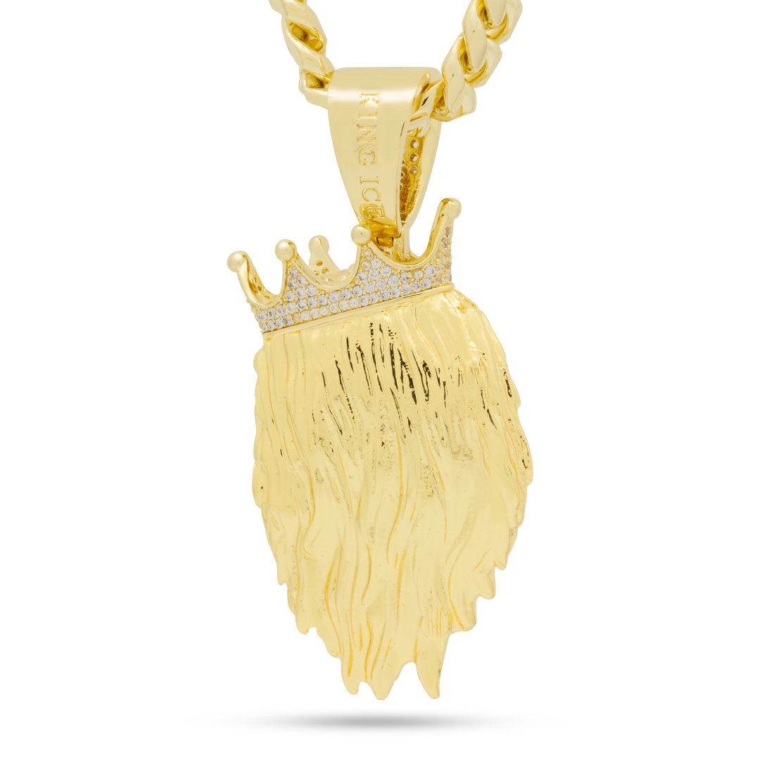 3D Boss Roaring Lion Necklace in by King Ice