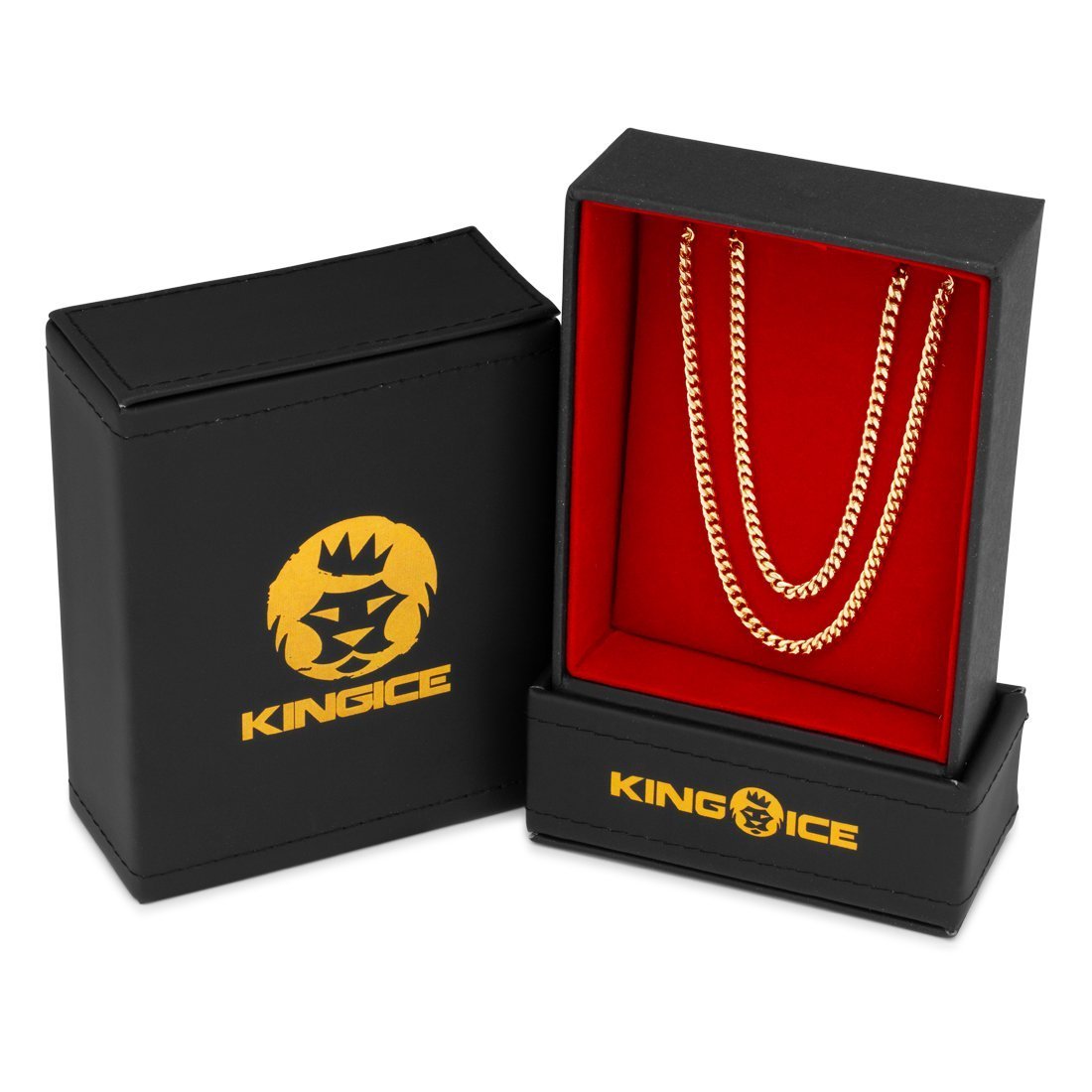 3mm Miami Cuban Link Chain Choker Set in by King Ice
