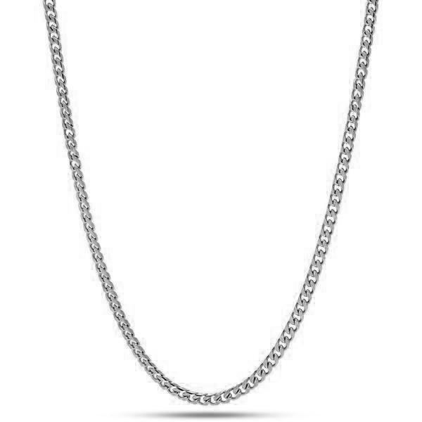 3mm Miami Cuban Link Chain in Gold Plated / White Gold / 16" by King Ice