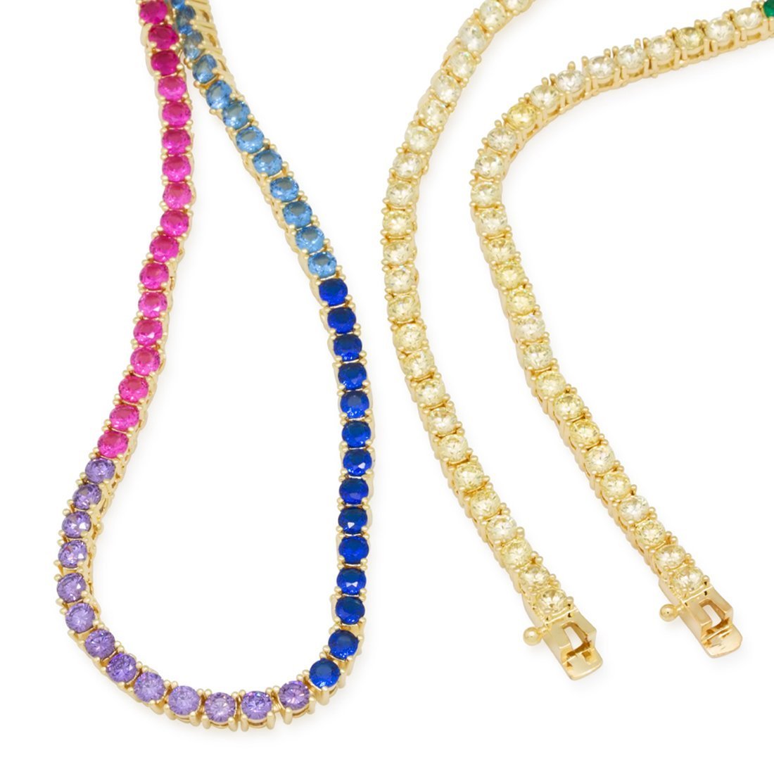 3mm Spectrum Tennis Chain in by King Ice