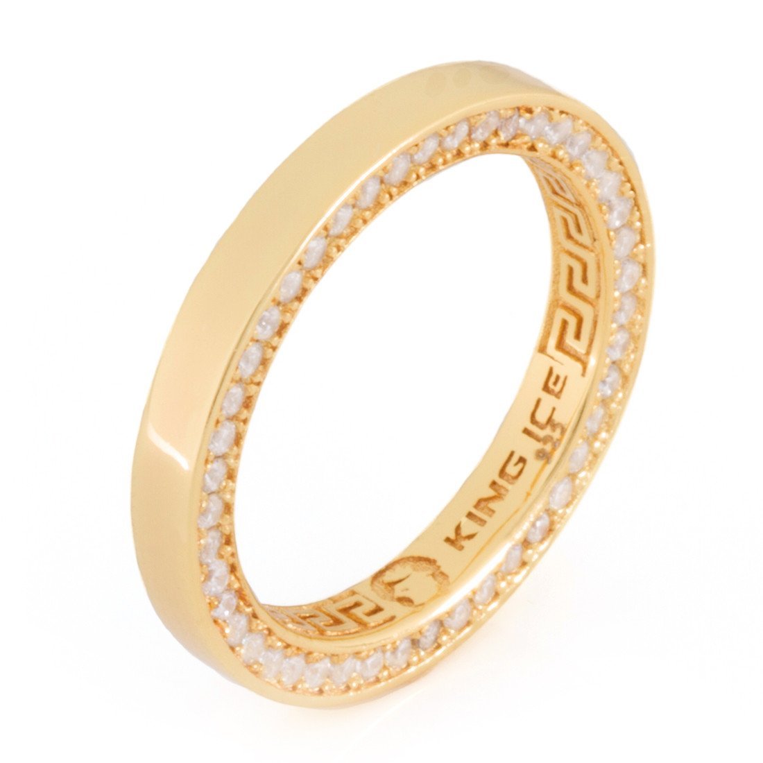 3mm Wedding Ring in Sterling Silver / 14K Vermeil / 6 by King Ice