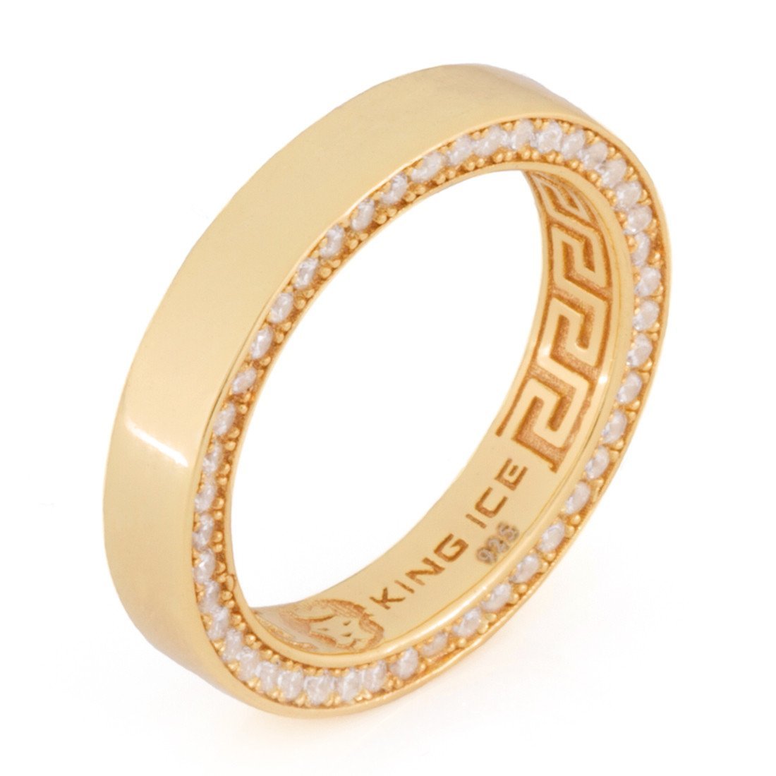 4mm Wedding Ring in Sterling Silver / 14K Vermeil / 7 by King Ice