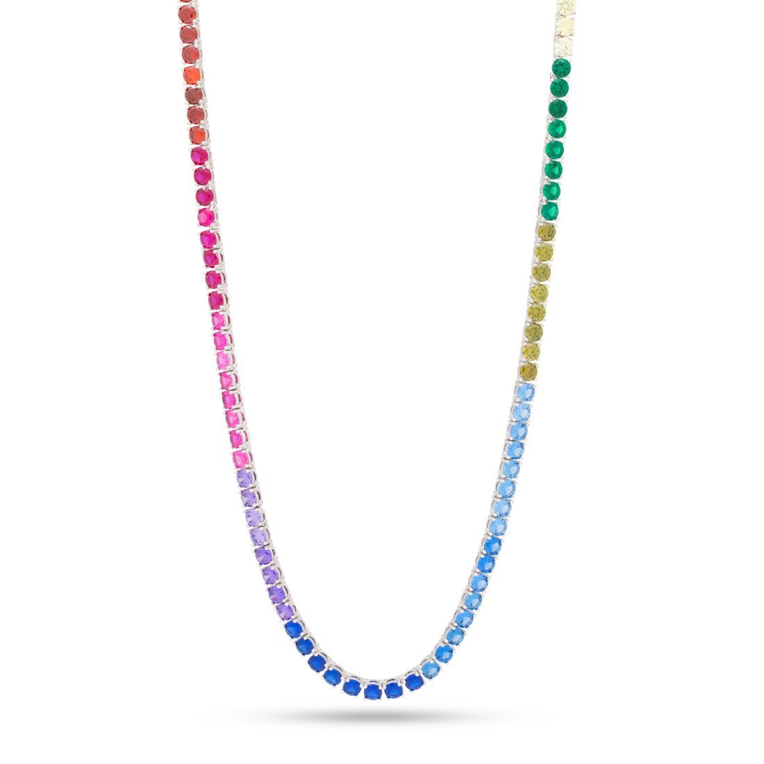 5mm Spectrum Tennis Chain in Gold Plated / White Gold / 18" by King Ice