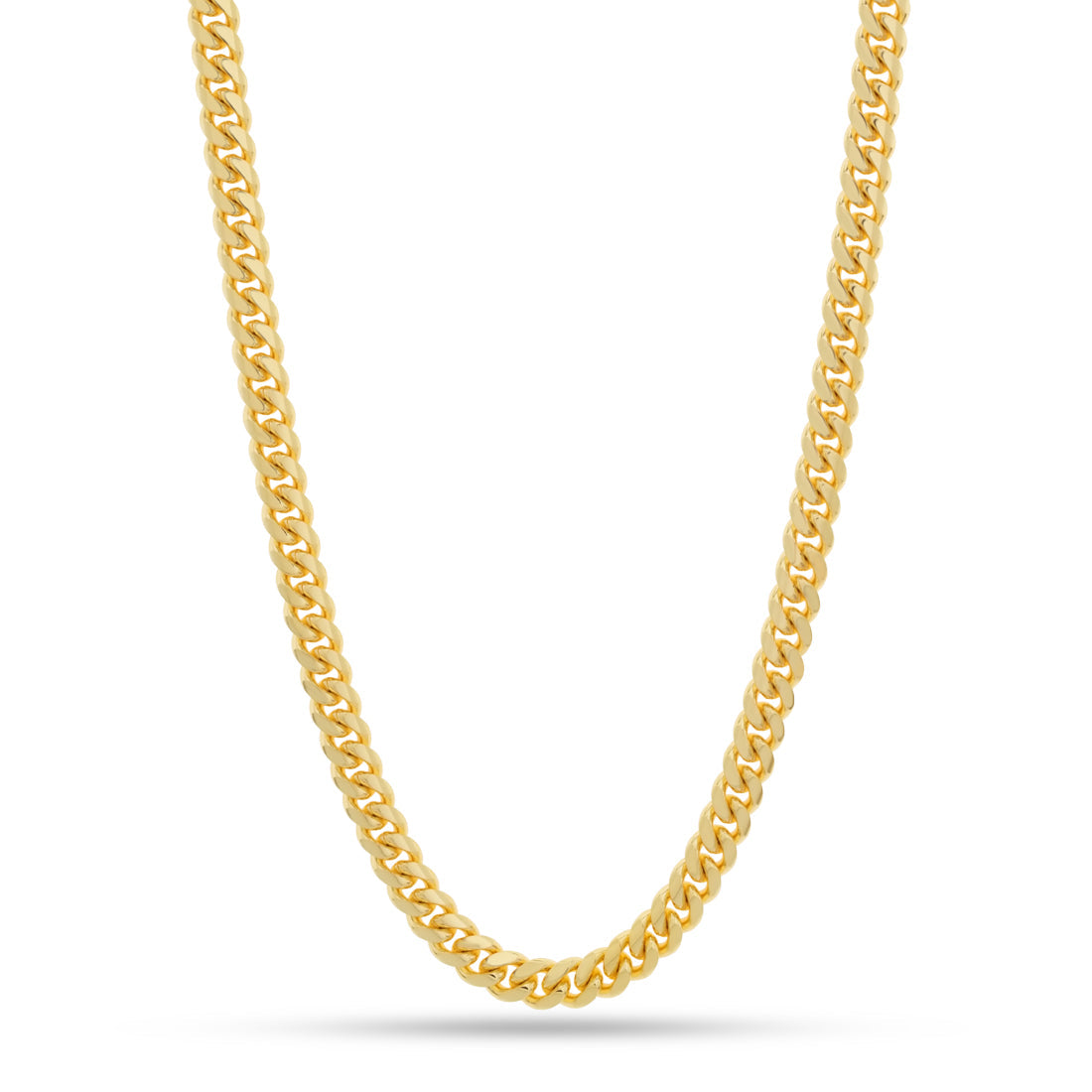 8mm Miami Cuban Link Chain in Gold Plated / 14K Gold / 18" by King Ice