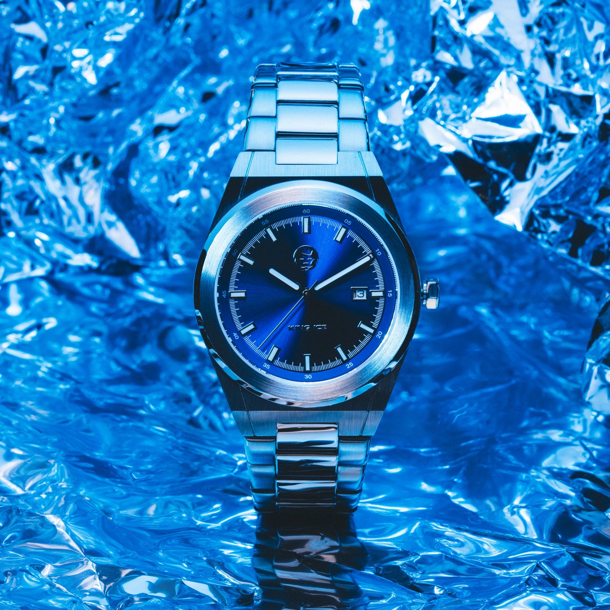 Arctic I Watch  in  White Gold / Blue by King Ice