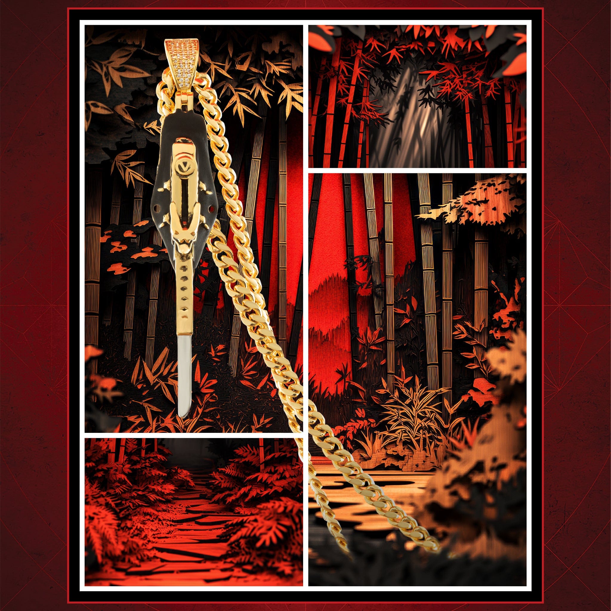 Assassin's Creed x King Ice - Hidden Blade Necklace in by King Ice