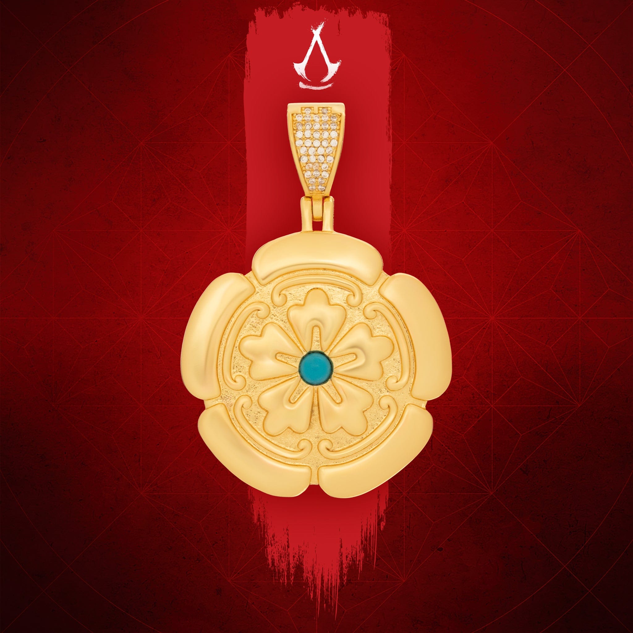 Assassin's Creed x King Ice - Lotus Necklace in 14K Gold by King Ice