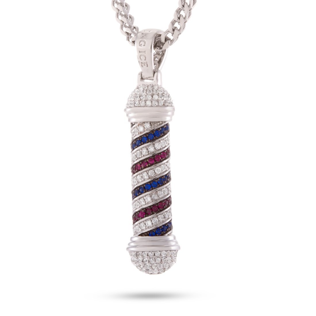 Barber Shop Pole Necklace in by King Ice