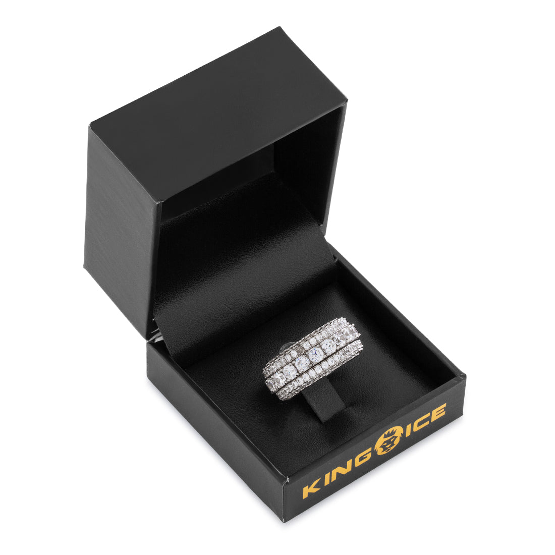 Brilliant-Cut Icy Spinner Ring in by King Ice
