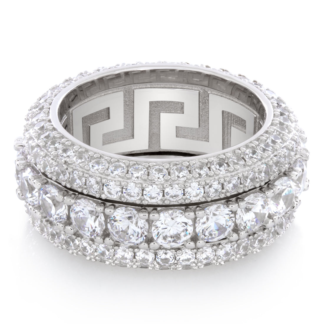 Brilliant-Cut Icy Spinner Ring in by King Ice