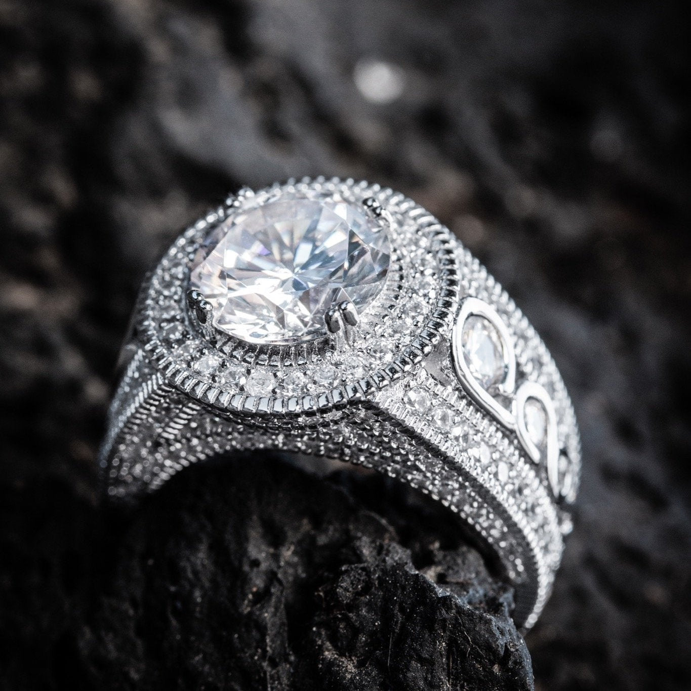 Brilliant-Cut Signet Ring in by King Ice