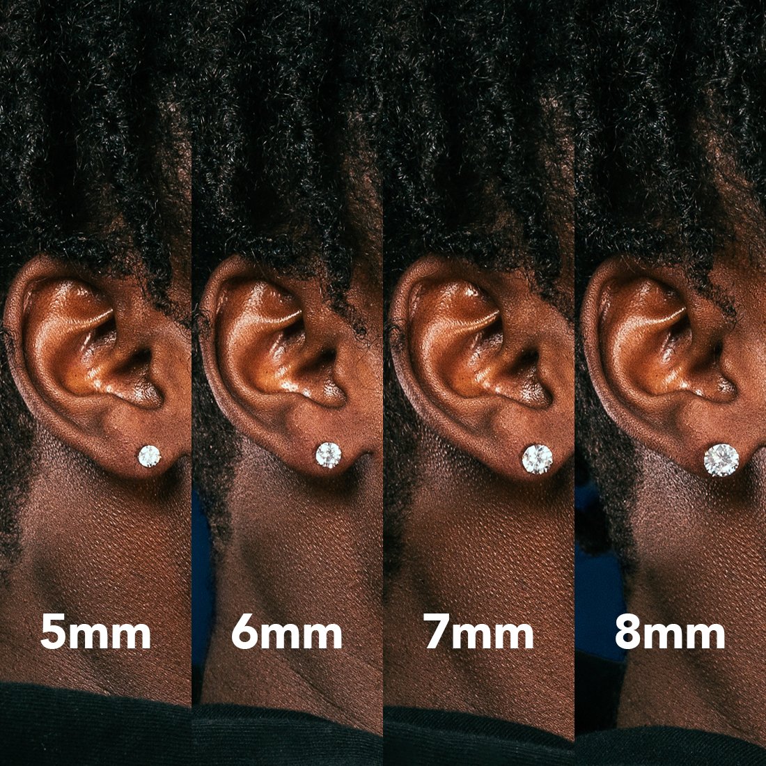 Brilliant-Cut Stud Earrings in by King Ice