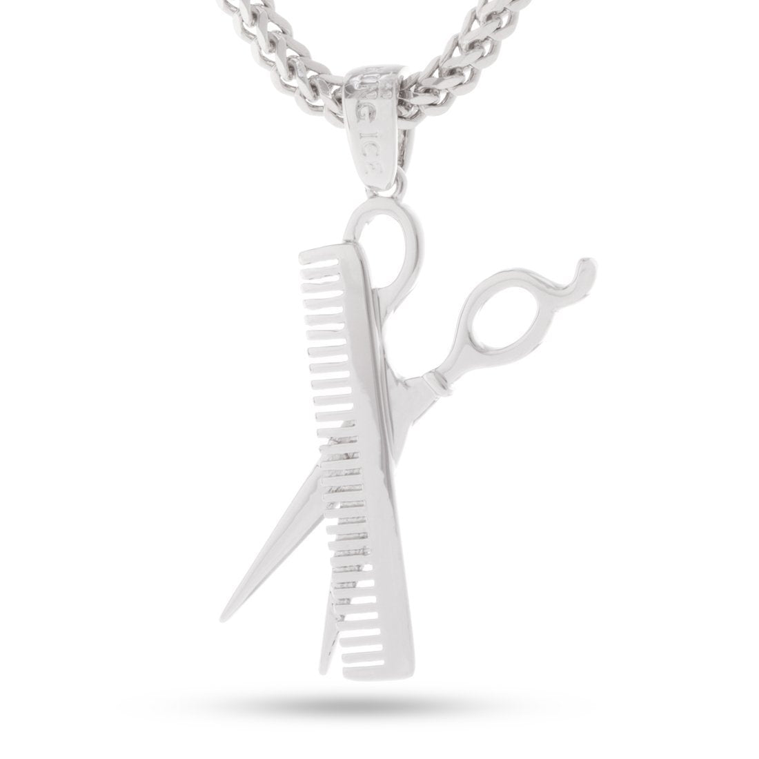 Comb and Scissors Necklace in by King Ice