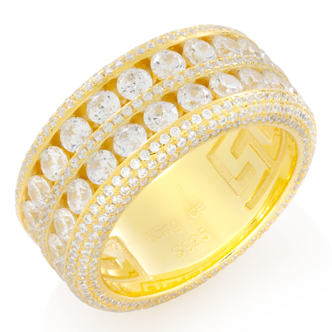Complex Eternity Ring in Sterling Silver / 14K Vermeil / 7 by King Ice