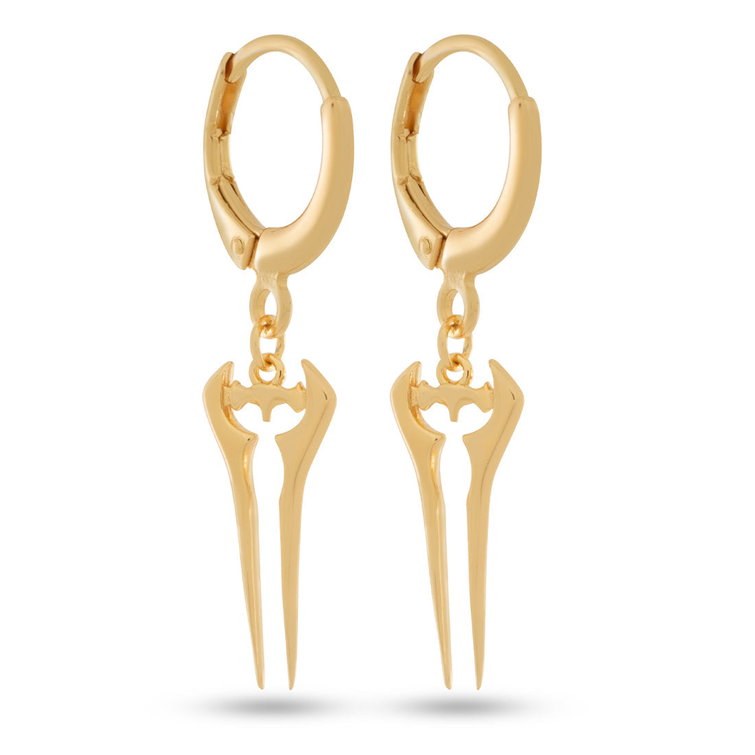 Halo x King Ice - Energy Sword Hanging Earrings in Sterling Silver / 14K Vermeil / 1.4" by King Ice