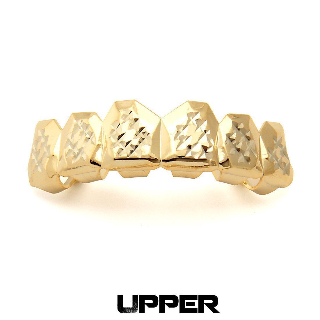 Diamond Cut Grillz in 14K Gold / Top by King Ice
