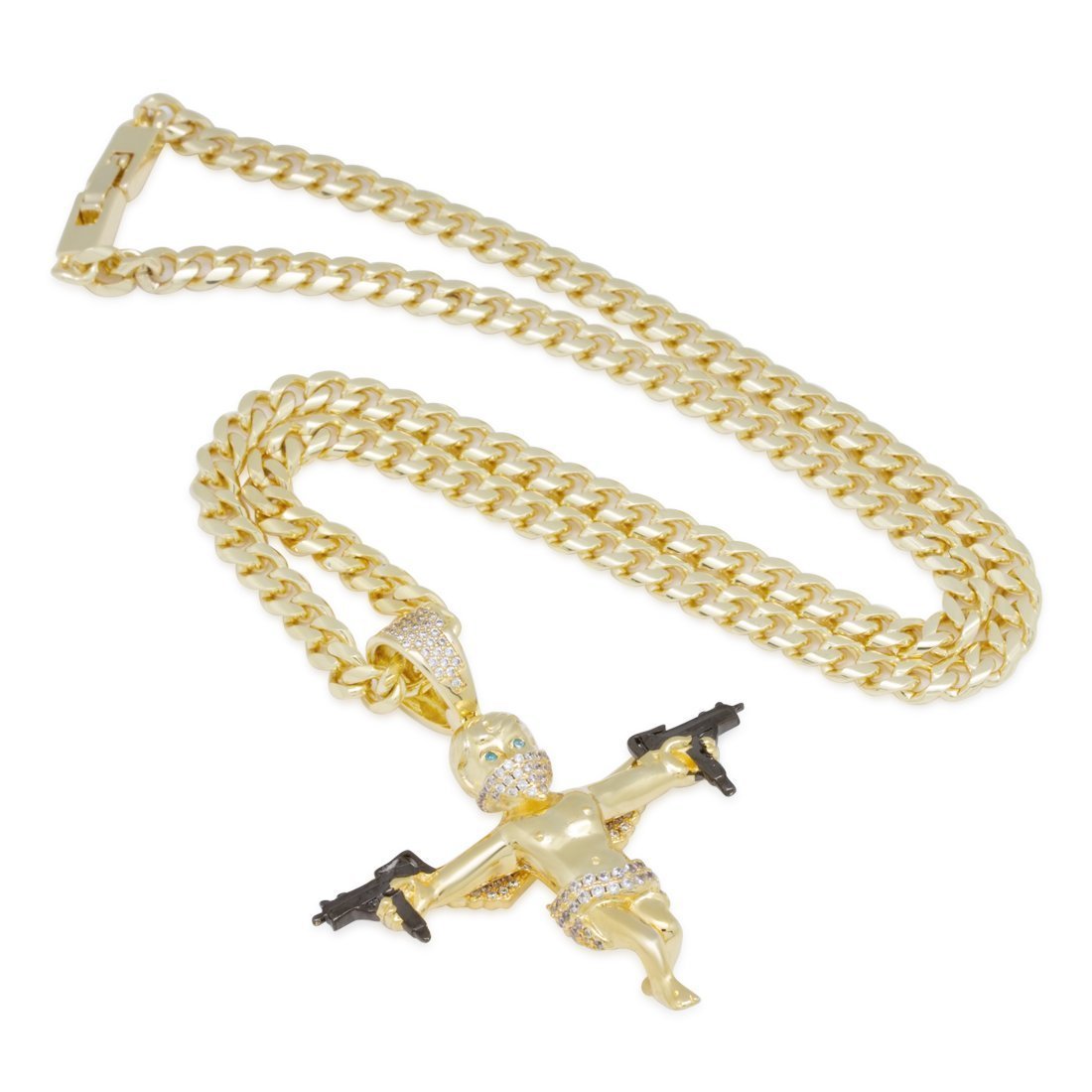 Dual Uzi Angel Necklace in by King Ice