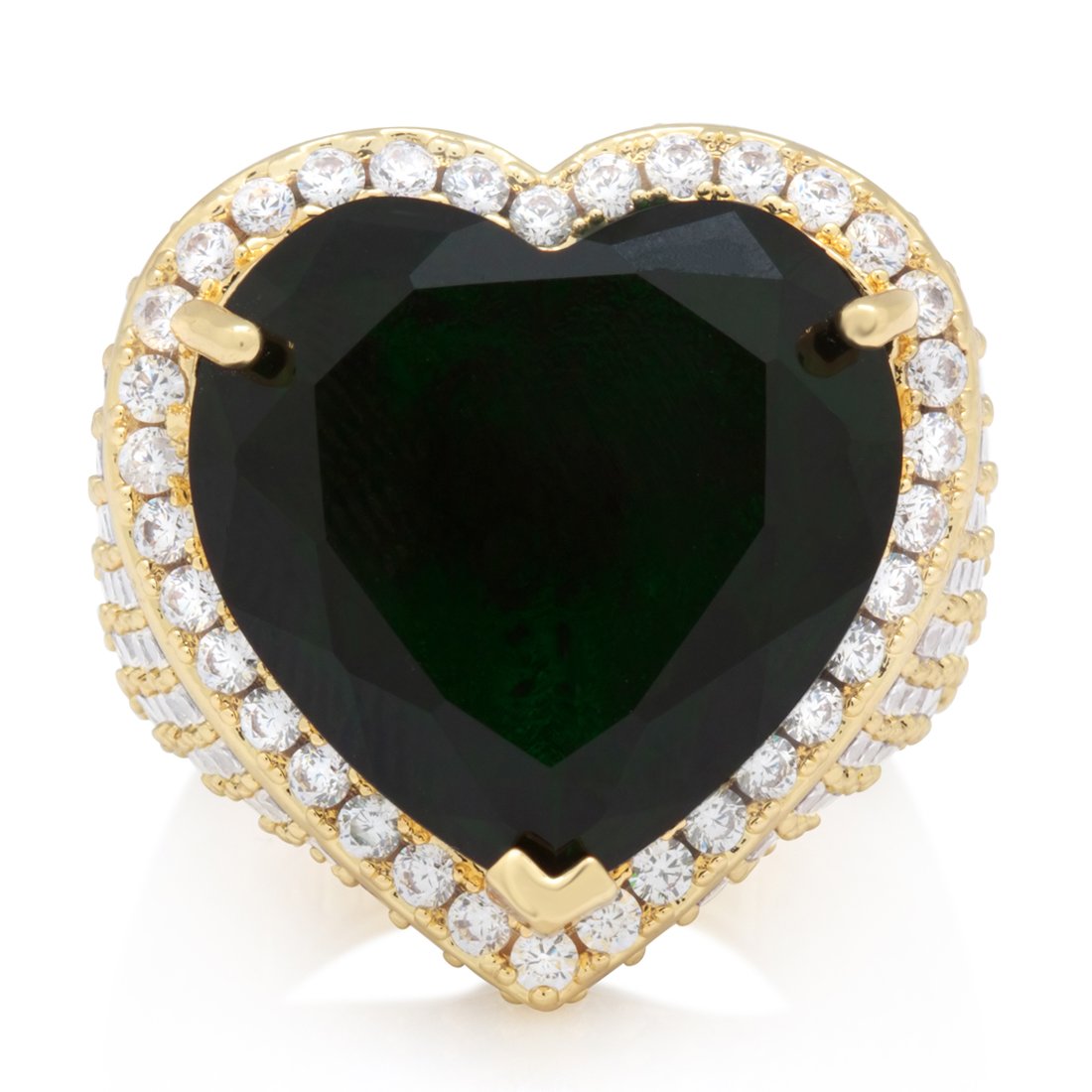 Emerald Heart Ring in by King Ice