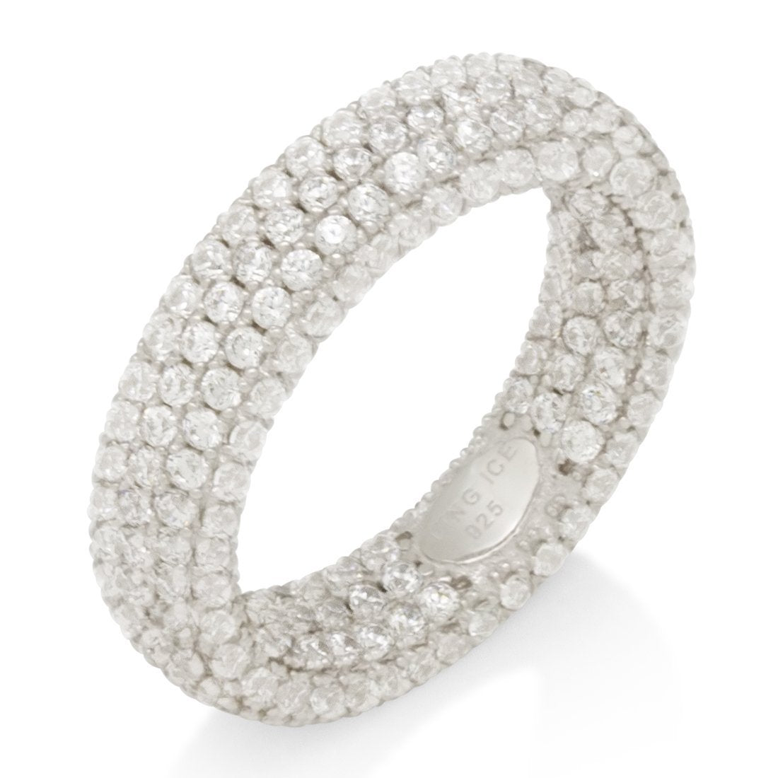 Eternity Ring in Sterling Silver / White Gold / 7 by King Ice