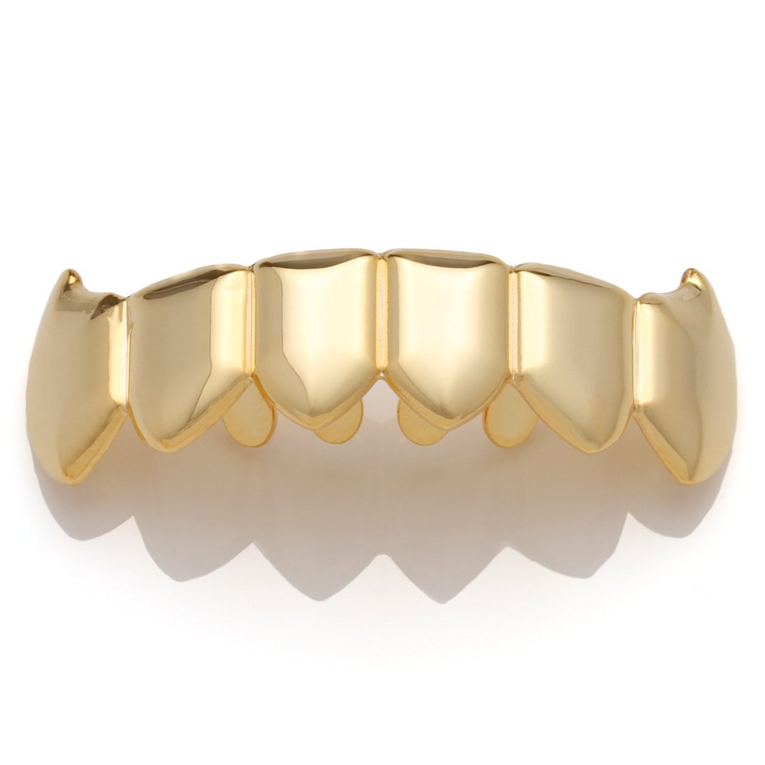 Gold Vampire Grillz in 14K Gold / Bottom by King Ice