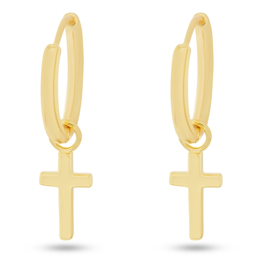 Hanging Cross Earrings in by King Ice