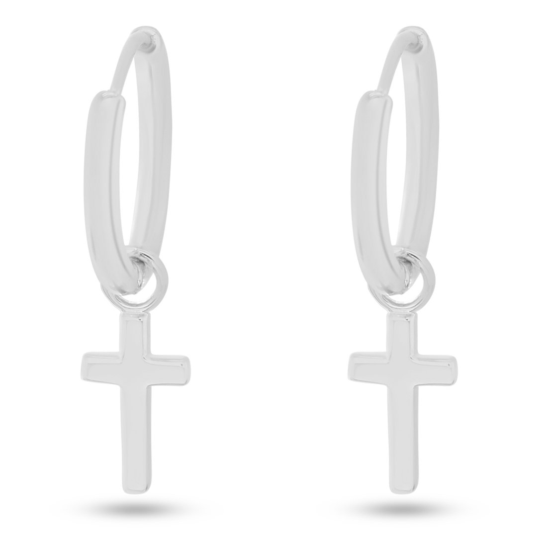 Hanging Cross Earrings in by King Ice