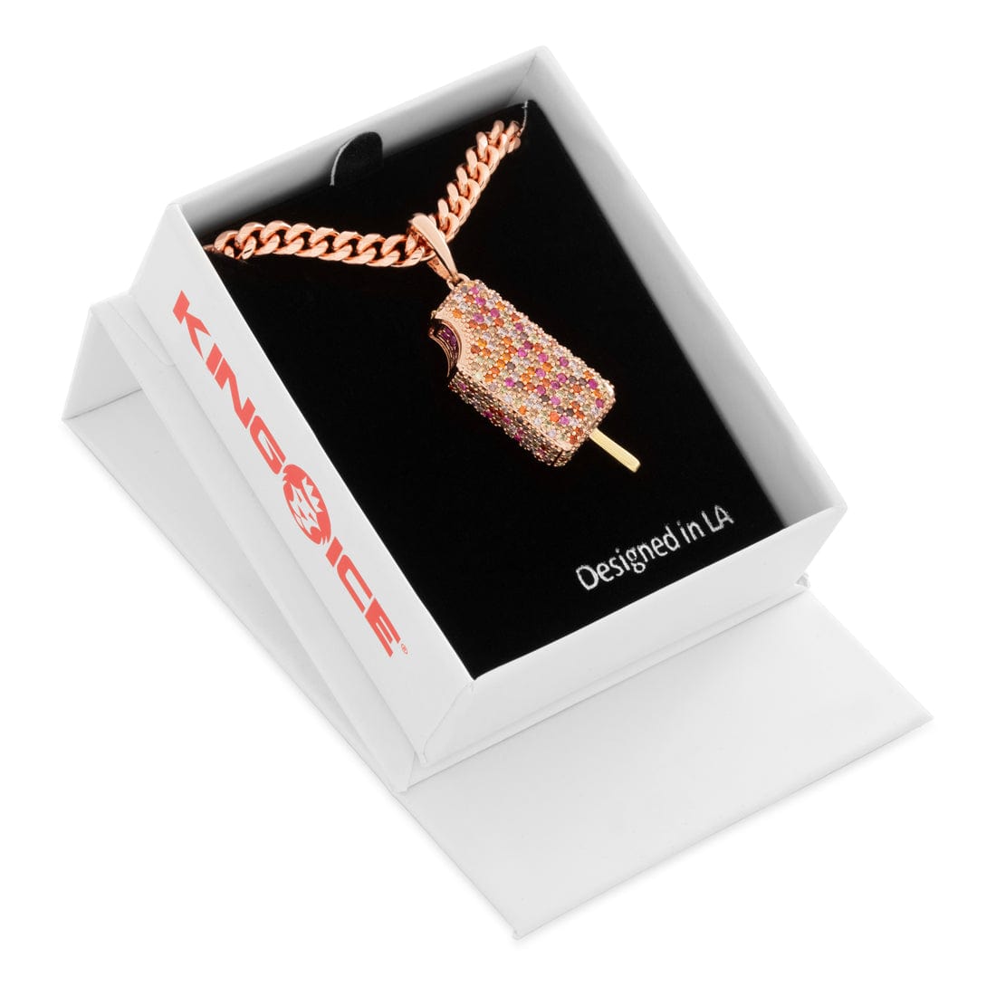 Ice Cream Collection x King Ice - Good Humor™ Strawberry Shortcake Necklace in by King Ice