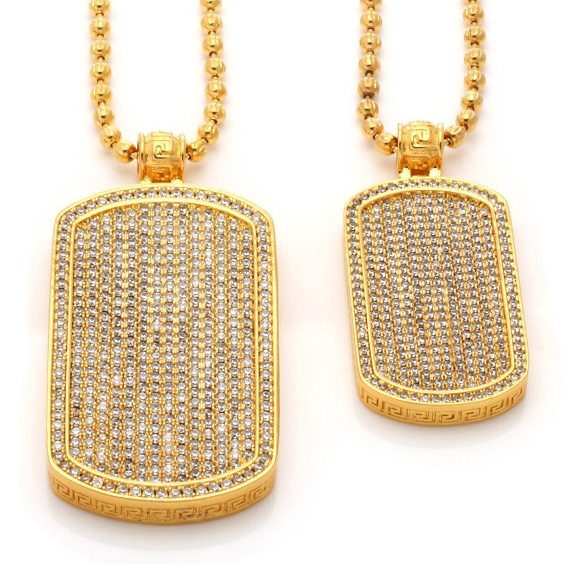 Iced Dog Tag Necklace  in  by King Ice