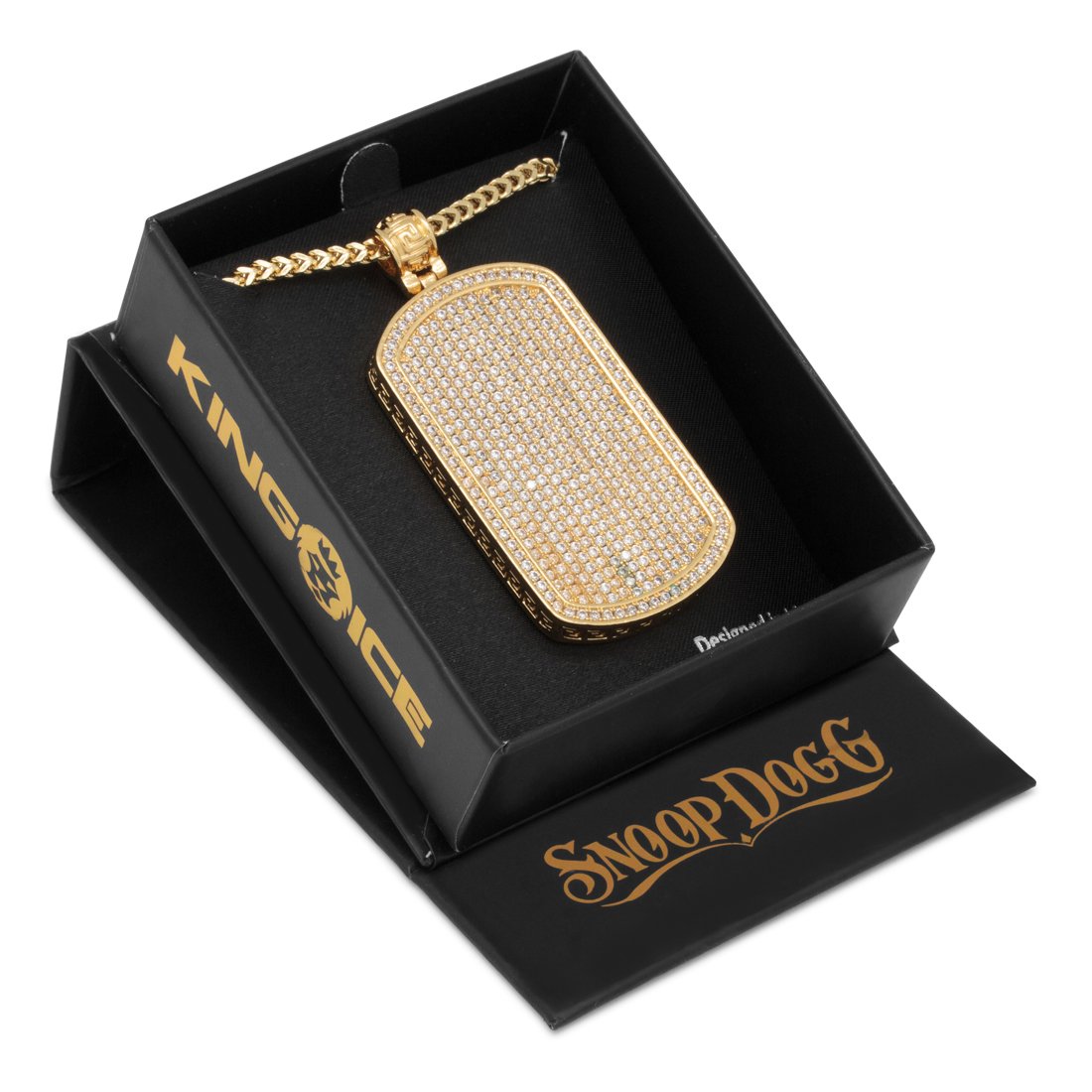 Iced Dog Tag Necklace  in  by King Ice