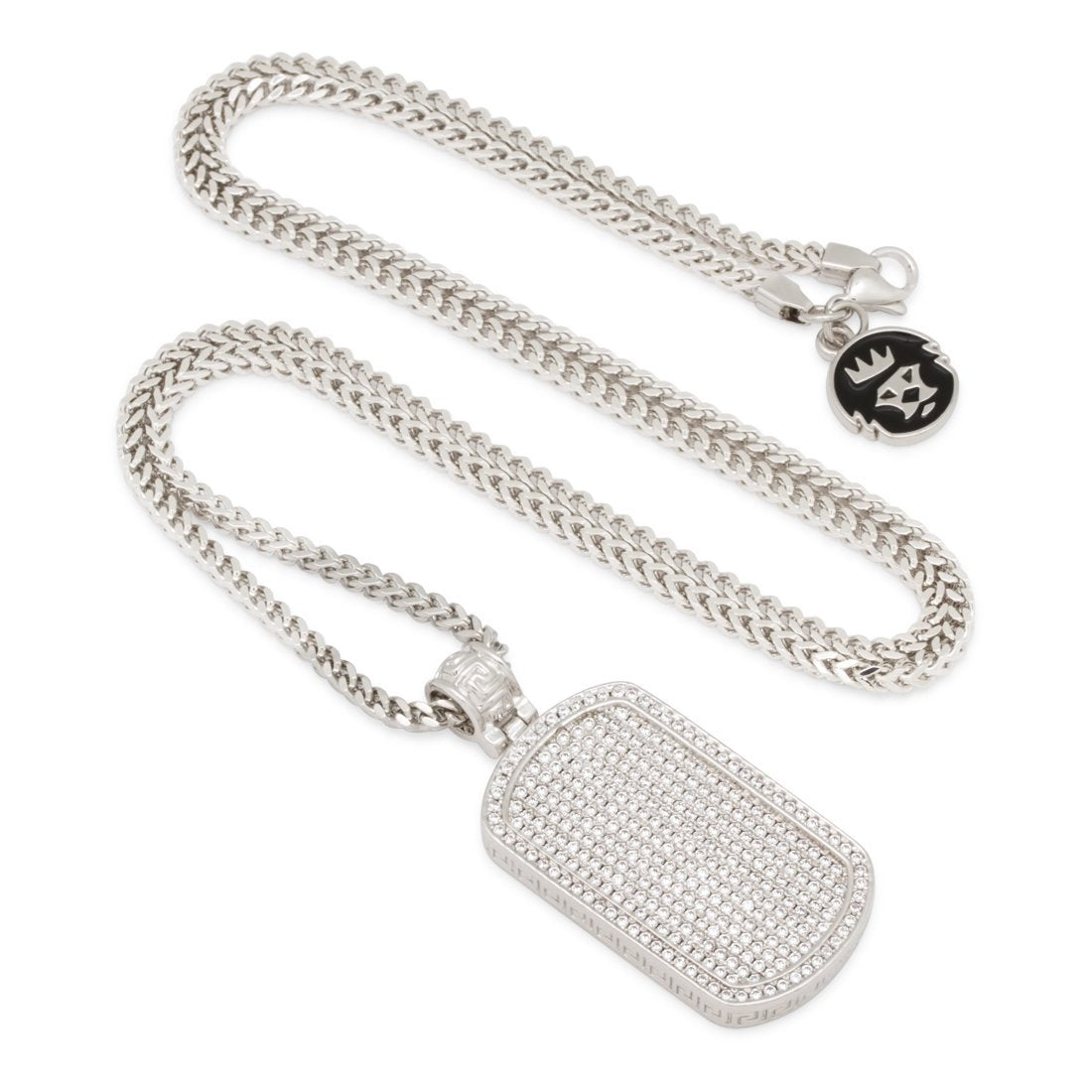 Iced Dog Tag Necklace in by King Ice