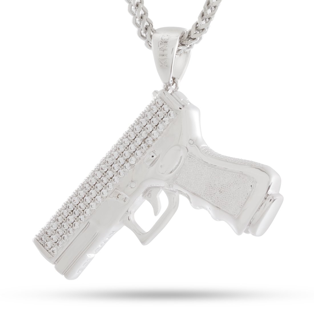 Iced Handgun Necklace in by King Ice