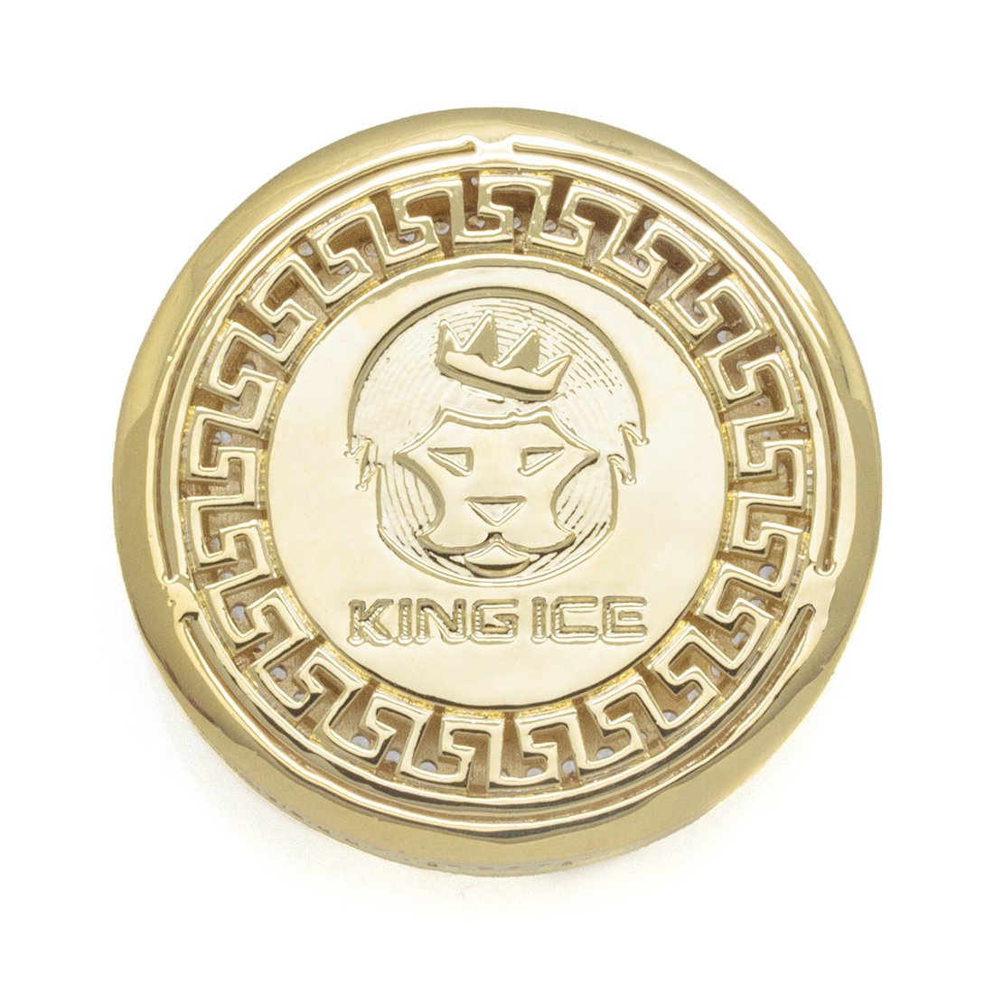 Iced Triple 7's Card Guard  in  14K/White Gold by King Ice