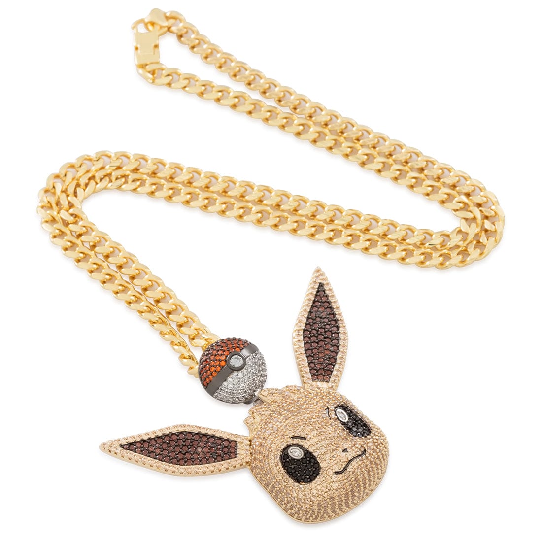 King Ice | Pokémon - Eevee Necklace in 14K Gold / 1.9" by King Ice