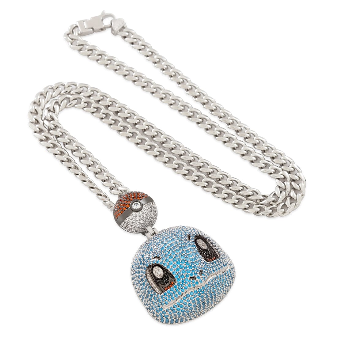 King Ice | Pokémon - Squirtle Necklace in White Gold / 2" by King Ice