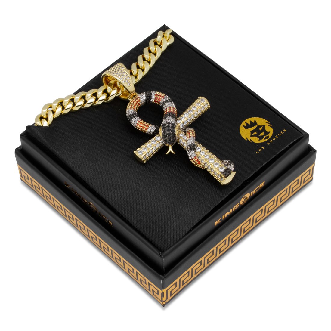King Snake Ankh Key Necklace in by King Ice