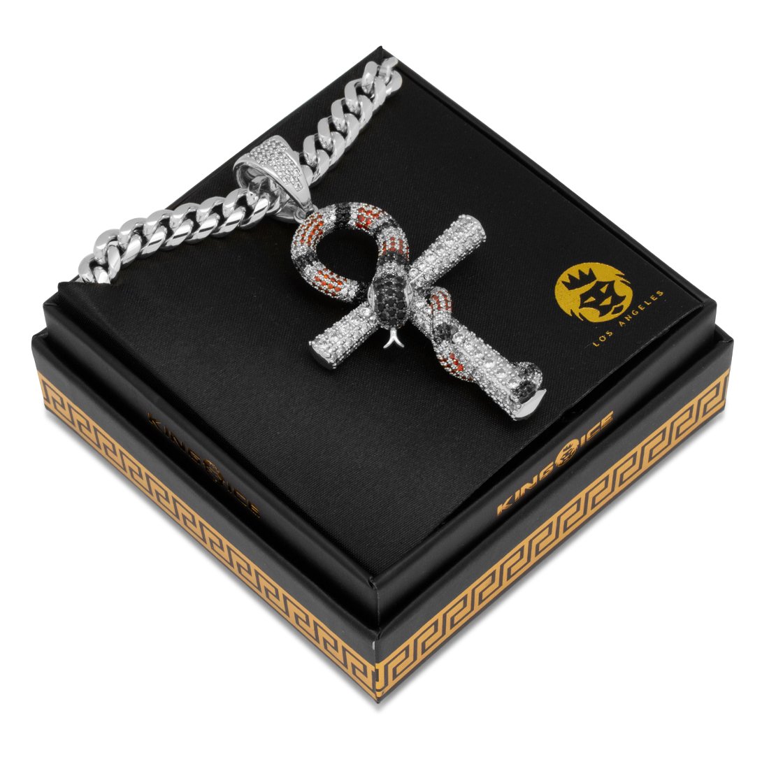 King Snake Ankh Key Necklace in by King Ice