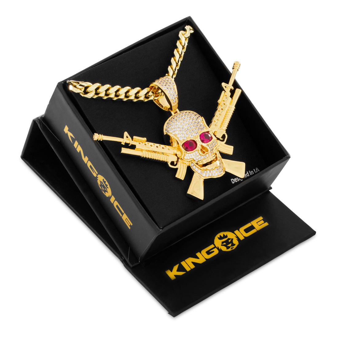 M16 Jolly Roger Necklace in by King Ice