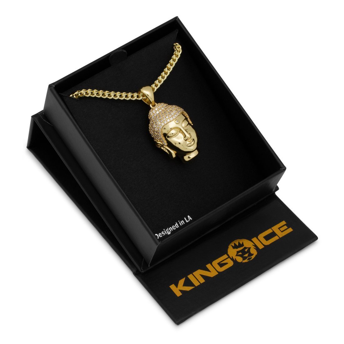 Mini Polished Buddha Necklace in by King Ice