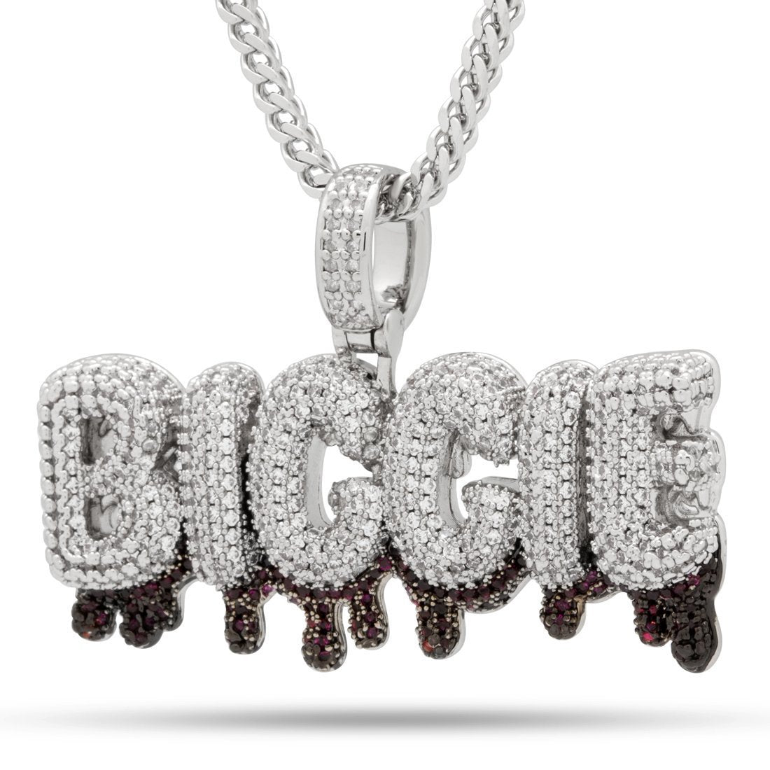 Notorious B.I.G. x King Ice - Biggie Drip Necklace in White Gold / 1.5" by King Ice