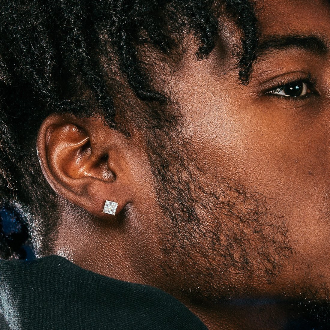 Princess-Cut Stud Earrings in by King Ice