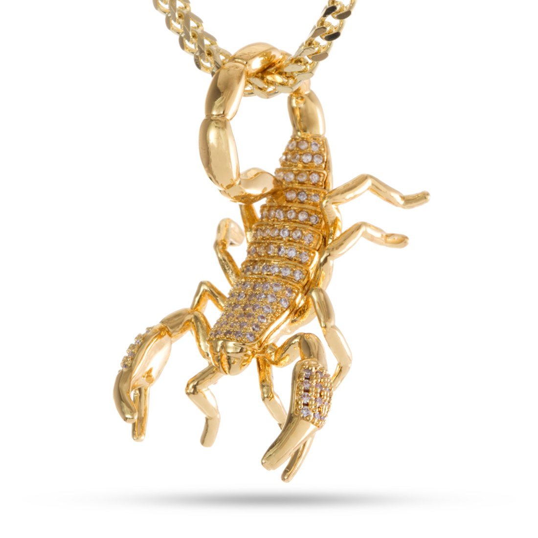 Scorpion King Necklace in 14K Gold / 1.5" by King Ice
