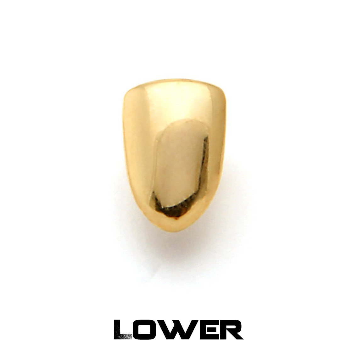 Single Tooth Cap Grillz in 14K Gold / Bottom by King Ice