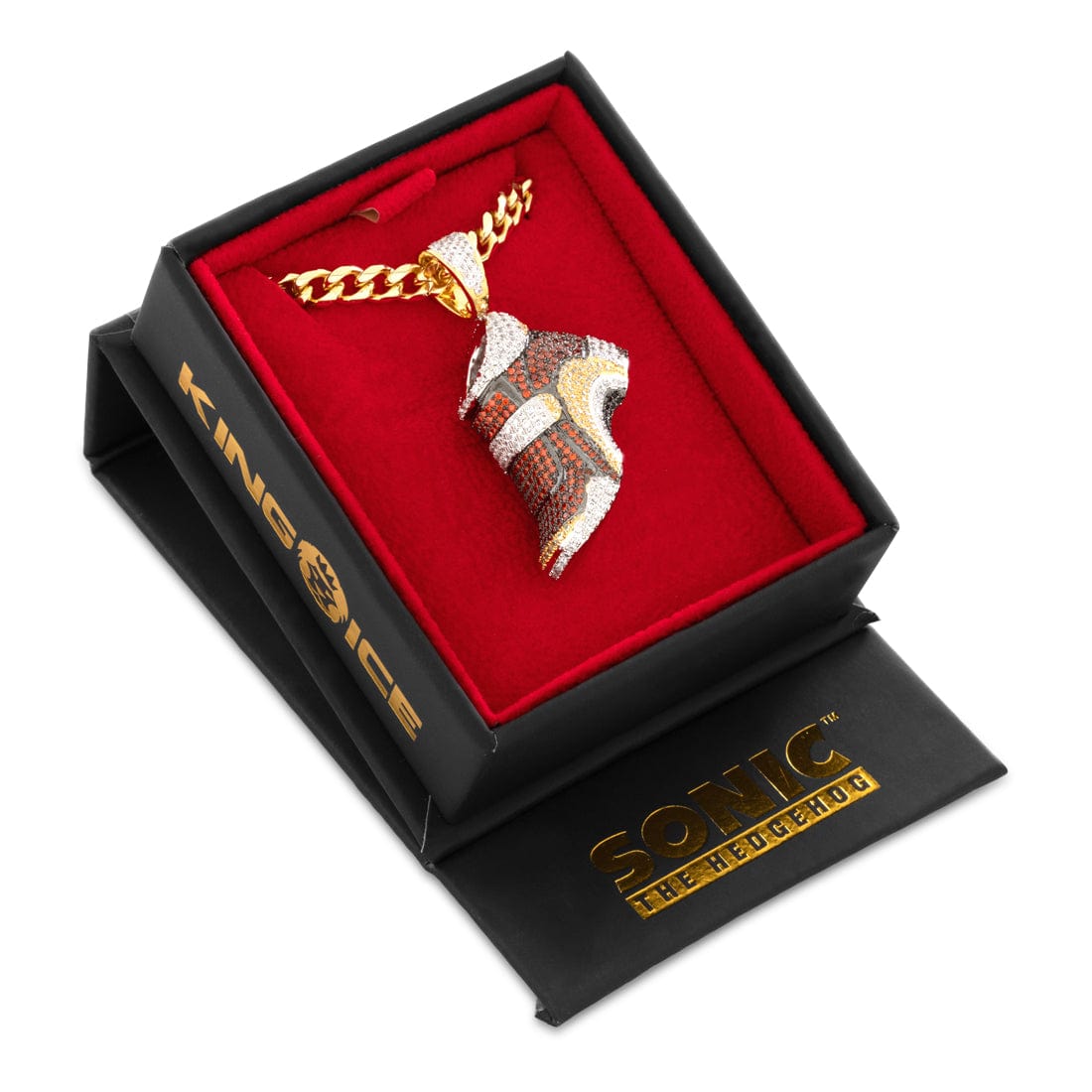 Sonic the Hedgehog x King Ice - Grind Shoe Necklace in 14K/White Gold / 2" by King Ice