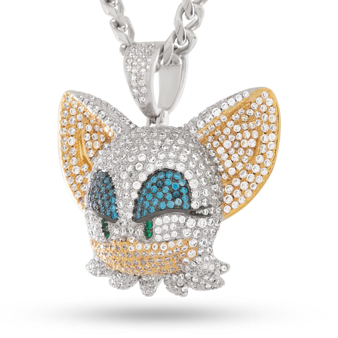 Sonic the Hedgehog x King Ice - Rouge the Bat Necklace in 14K/White Gold / 1.5" by King Ice